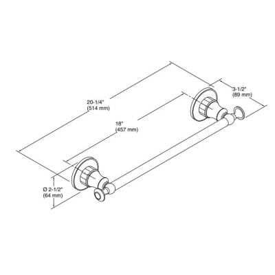 KOHLER - Kohler Havluluk Uzun Antique 67,3 cm, Krom (1)