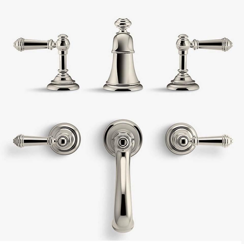 Kohler Lavabo Bataryası Artifacts Bell Design & Lever Handle - 10KOH72759-BN-TAKIM