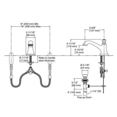 Kohler Lavabo Bataryası Artifacts Bell Design & Lever Handle - Thumbnail 10KOH72759-BN-TAKIM