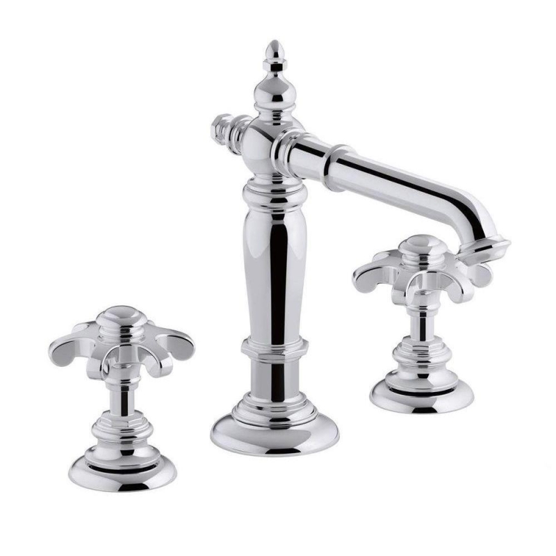 Kohler Lavabo Bataryası Artifacts Column Design & Prong Handle Polished Chrome - 10KOH72760-CP-TAKIM