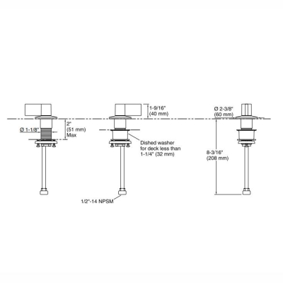 Kohler Lavabo Bataryası Components 3 Delikli ,Ombre - Thumbnail 10KOH77967-3RS-TAKIM