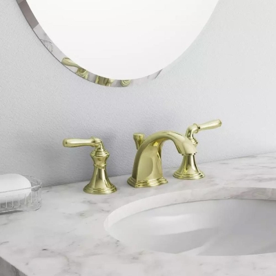 KOHLER - Kohler Lavabo Bataryası Devonshıre 3 Delikli Polished Brass (1)