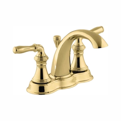 Kohler Lavabo Bataryası Devonshire Centerset Polished Brass - Thumbnail 10KOH393-N4-PB