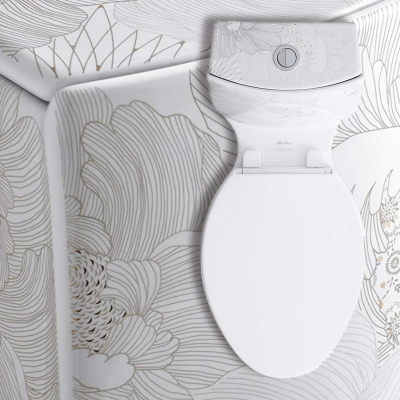 KOHLER - Kohler Klozet Rezervuarlı Empress Bouquet Desenli