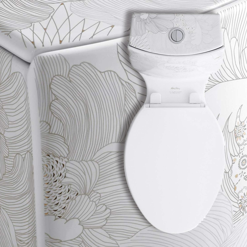 Kohler Klozet Rezervuarlı Empress Bouquet Desenli - 10KOH14338-SMC-0-TAKIM