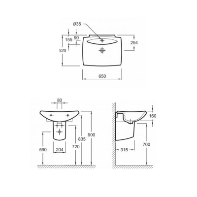 Kohler - Kohler Lavabo Escale 65 x 52 cm