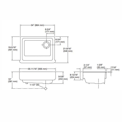 Kohler Eviye Whitehaven Döküm Apron-Front Beyaz - Thumbnail 10KOH6489-0