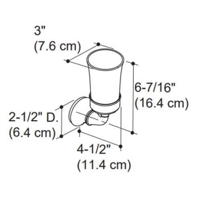 Kohler Diş Fırçalık Duvara Monte Fairfax, Krom - Thumbnail 11KOH12161-CP