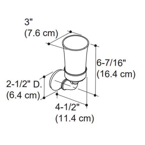 Kohler Diş Fırçalık Duvara Monte Fairfax, Krom - 11KOH12161-CP