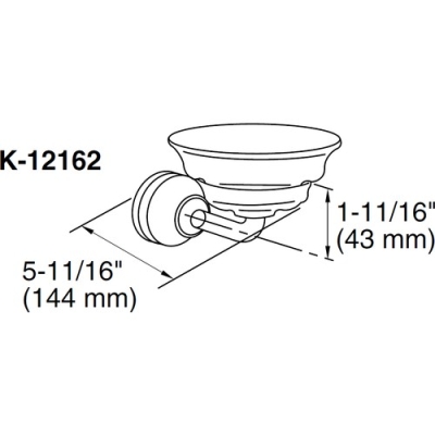 Kohler - Kohler Sabunluk Duvara Monte Fairfax Seramik, Krom (1)