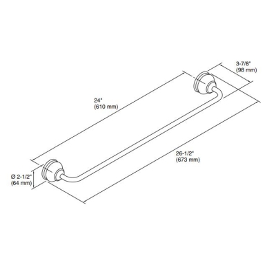 Kohler Havluluk Uzun Fairfax , Krom - Thumbnail 10KOH12151-CP