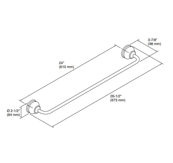 Kohler Havluluk Uzun Fairfax , Krom - 10KOH12151-CP