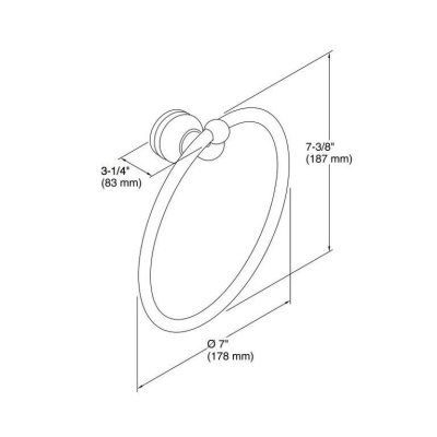 Kohler Havluluk Yuvarlak Fairfax, Krom - Thumbnail 10KOH12165-CP