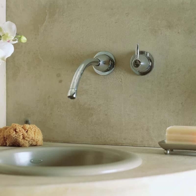 Kohler - Kohler Lavabo Bataryası Falling Water Duvardan Ankastre Polished Krom