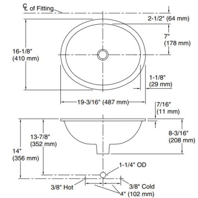 Kohler Lavabo Flight of Fancy Altın Bantlı - Thumbnail 10KOH14218-FG-0