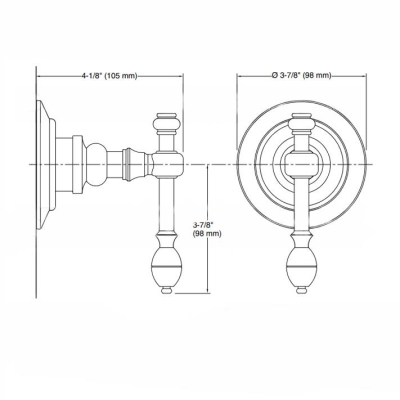 KOHLER - Kohler Gizli Taharat - Açma Kapama Valfi Ankastre Dış Kapak Antique Altın Ük (1)