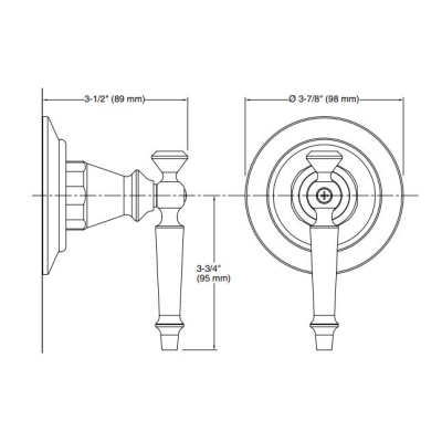 KOHLER - Kohler Gizli Taharat - Açma Kapama Valfi Ankastre Dış Kapak Antique Bronz Ük