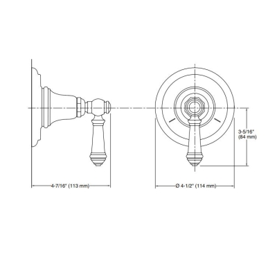 KOHLER - Kohler Gizli Taharat - Açma Kapama Valfi Ankastre Dış Kapak Artifacts Krom (1)