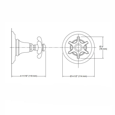 KOHLER - Kohler Gizli Taharat - Açma Kapama Valfi Ankastre Dış Kapak Artifacts Oil-Rubbed Bronze (1)