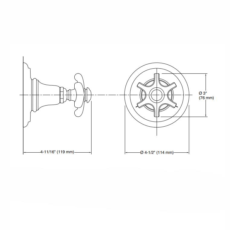 Kohler Gizli Taharat - Açma Kapama Valfi Ankastre Dış Kapak Artifacts Oil-Rubbed Bronze - 10KOH-T72771-3M-2BZ