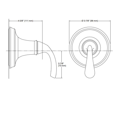 KOHLER - Kohler Gizli Taharat - Açma Kapama Valfi Ankastre Dış Kapak Forte Krom (1)