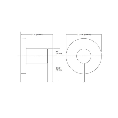 KOHLER - Kohler Gizli Taharat - Açma Kapama Valfi Ankastre Dış Kapak Stıllness Krom Ük