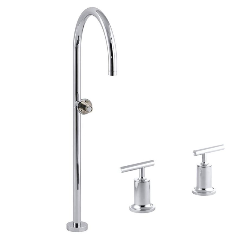 Kohler Küvet Dolum Purist Gaga Takımı Yerden Krom - 10KOH8359W-CP00-TAKIM