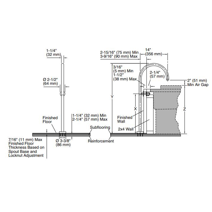 Kohler Küvet Dolum Purist Gaga Takımı Yerden Krom - 10KOH8359W-CP00-TAKIM