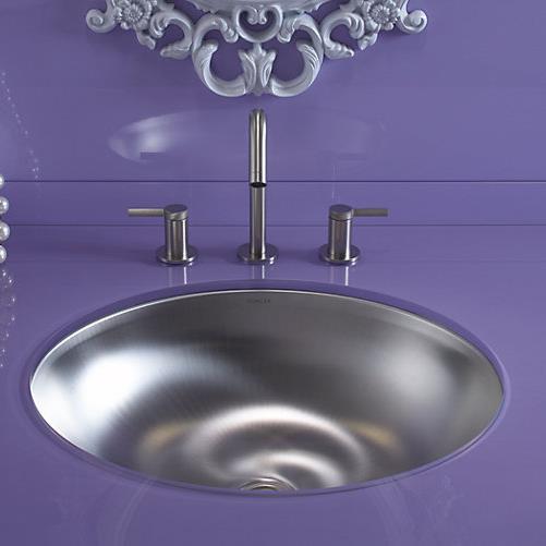 Kohler Lavabo Bachata Paslanmaz Çelik 64 x 42,4 cm - 10KOH2609-MU-NA