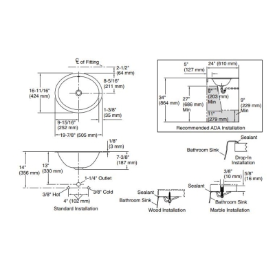 Kohler Lavabo Bachata Paslanmaz Çelik 64 x 42,4 cm - Thumbnail 10KOH2609-MU-NA