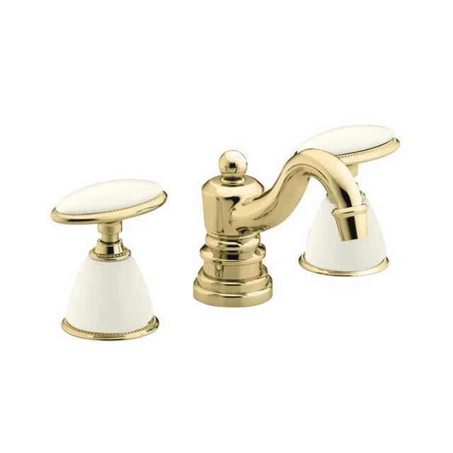 Kohler Lavabo Bataryası Antique Krem Rengi Porselen Volan - 10KOH280-9B-PB0-TAKIM2