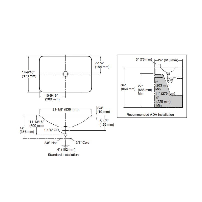 Kohler Lavabo Sartorial Siyah Desenli - 10KOH75749-FP2-7