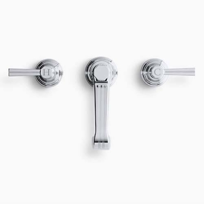 KOHLER - Kohler Lavabo Bataryası Pinstripe 3 Delikli Polished Krom