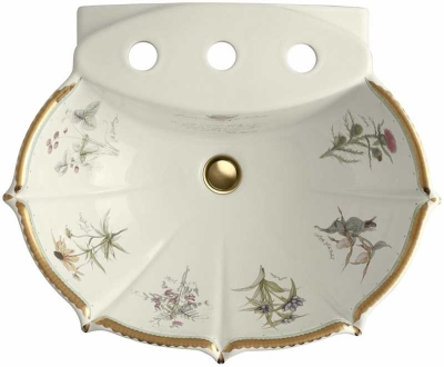 Kohler Lavabo Praire Flowers Ayaklı Özel Desenli - Thumbnail 11KOH14267-WF96-TAKIM