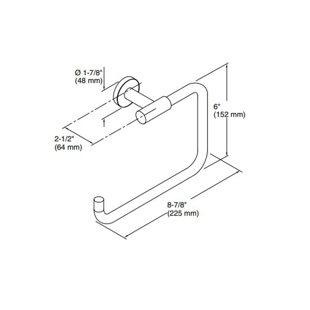 Kohler Havluluk Yuvarlak Purist , Krom - 10KOH14441-CP