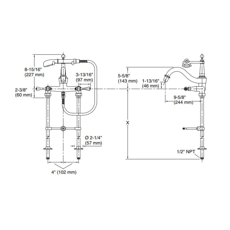 Kohler Banyo Bataryası Revival Traditional - 10KOH16210-4A-CP-TAKIM