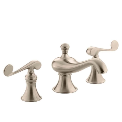 Kohler Lavabo Bataryası Revival Scroll Handle 3 Delikli Brushed Bronz - Thumbnail 10KOH16102-4-BV