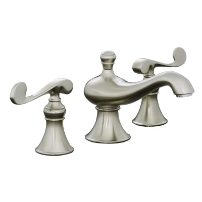 Kohler Lavabo Bataryası Revival Scroll Handle 3 Delikli Brushed Nikel - Thumbnail 10KOH16102-4-BN