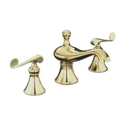 Kohler Lavabo Bataryası Revival Scroll Handle 3 Delikli Polished Brass - Thumbnail 10KOH16102-4-PB