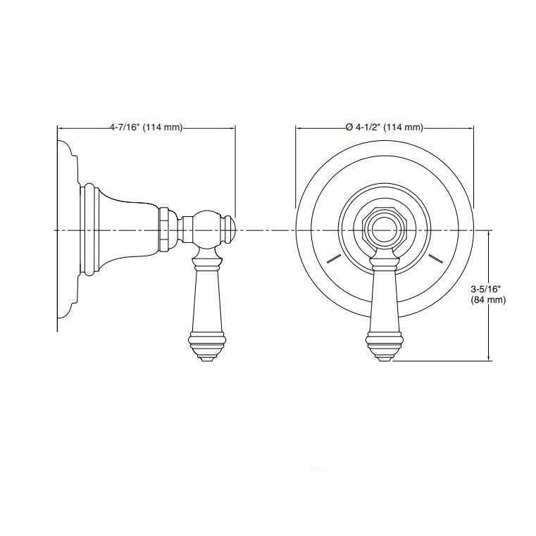 Kohler Transfer Valfi Ankastre Dış Kapak Artifacts Oil-Rubbed Bronze - 10KOH-T72770-4-2BZ