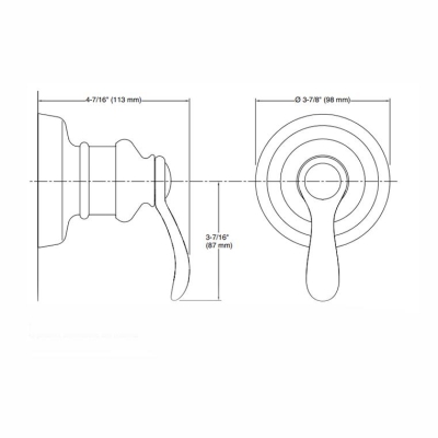 KOHLER - Kohler Transfer Valfi Ankastre Dış Kapak Fairfax Krom (1)