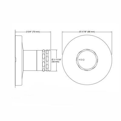 KOHLER - Kohler Transfer Valfi Ankastre Dış Kapak Mastershower Krom Ük (1)