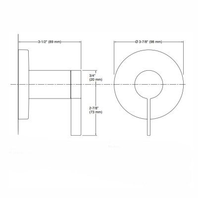 KOHLER - Kohler Transfer Valfi Ankastre Dış Kapak Stillness Krom Ük