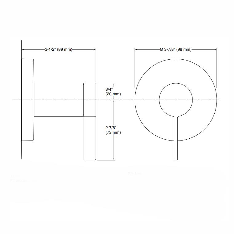 Kohler Transfer Valfi Ankastre Dış Kapak Stillness Krom Ük - 10KOH-T10944-4-CP