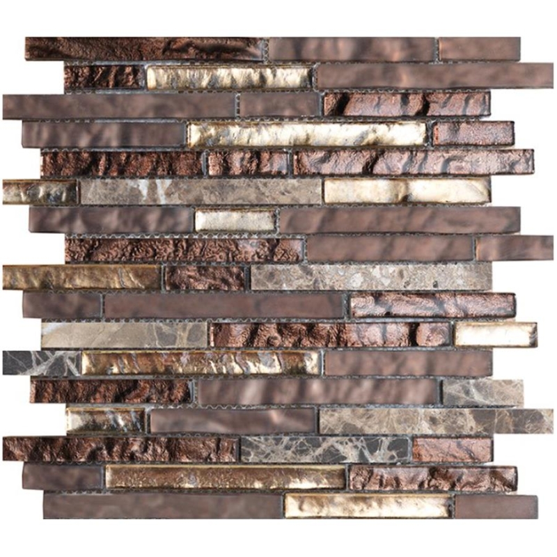 L'antic Colonial Duvar Mozaiği Treasures Bronz Emperador Strip 29,2 x 30,4 cm - 15HYLAN100104000