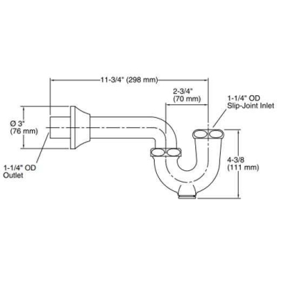 KOHLER - Kohler Lavabo Sifonu 298 mm (1)