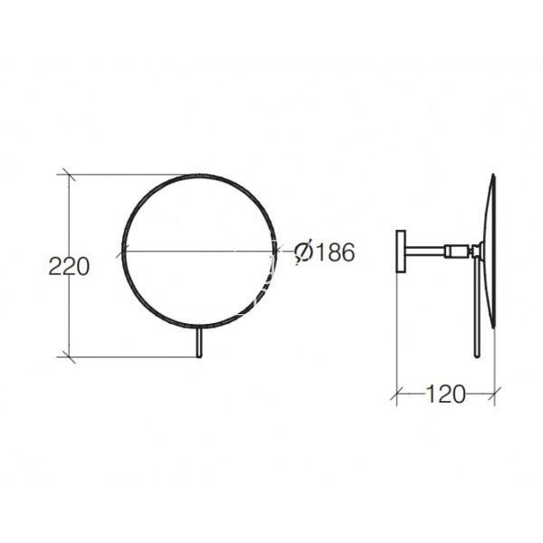 Lineabeta Makyaj Aynası 3X Büyüteçli Yuvarlak Krom 5596329 - 20AKS5596329