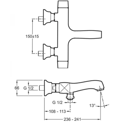 KOHLER - Kohler Banyo Bataryası Termostatik Margaux , Krom