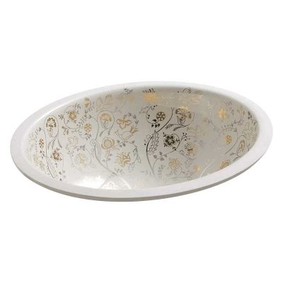 Kohler Lavabo Tezgah Altı Mille Fleurs Oval Lavabo - Thumbnail 10KOH14218-T9-47