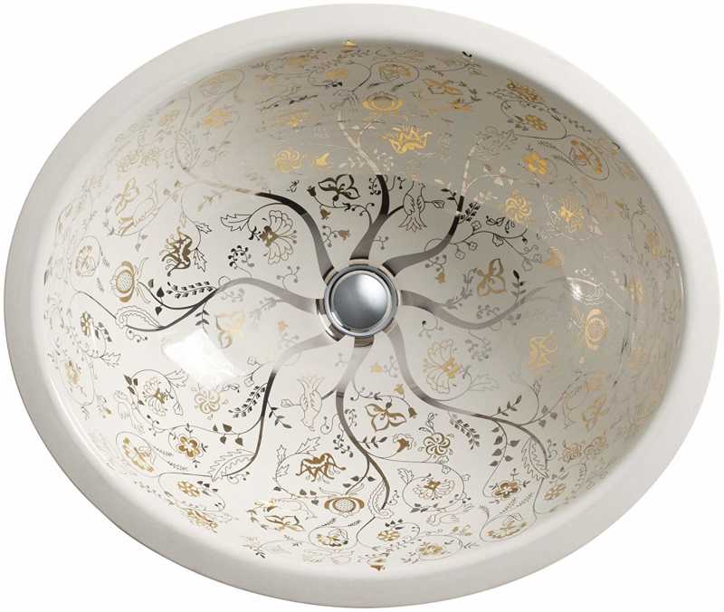 Kohler Lavabo Tezgah Altı Mille Fleurs Oval Lavabo - 10KOH14218-T9-47